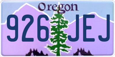 OR license plate 926JEJ