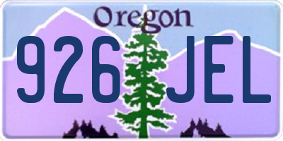 OR license plate 926JEL