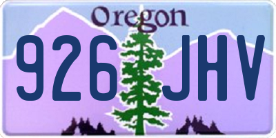 OR license plate 926JHV