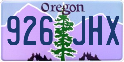 OR license plate 926JHX