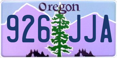 OR license plate 926JJA