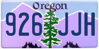 OR license plate 926JJH