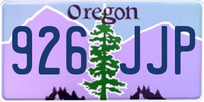 OR license plate 926JJP