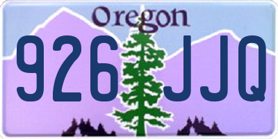 OR license plate 926JJQ