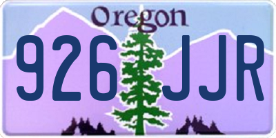 OR license plate 926JJR
