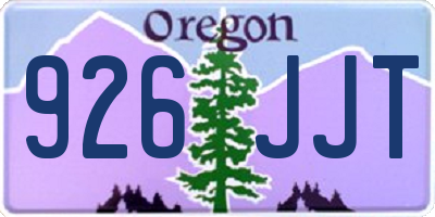 OR license plate 926JJT