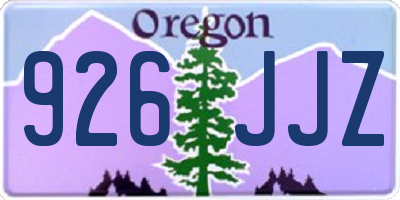 OR license plate 926JJZ