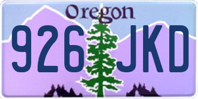 OR license plate 926JKD