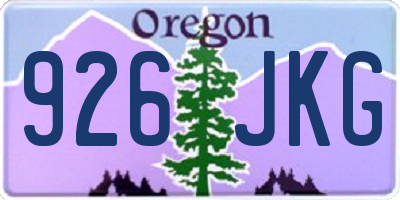 OR license plate 926JKG