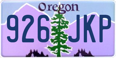 OR license plate 926JKP