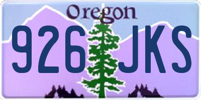 OR license plate 926JKS
