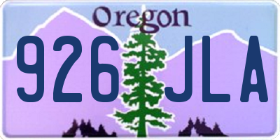 OR license plate 926JLA