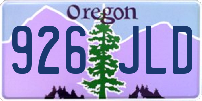 OR license plate 926JLD