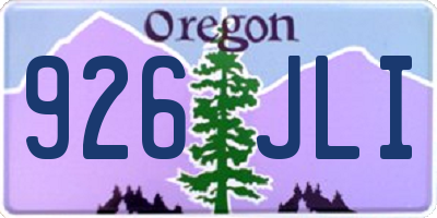OR license plate 926JLI