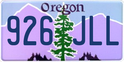 OR license plate 926JLL