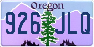OR license plate 926JLQ