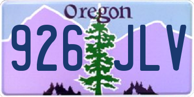 OR license plate 926JLV