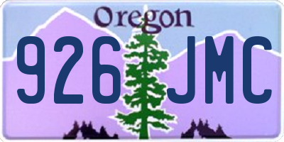 OR license plate 926JMC