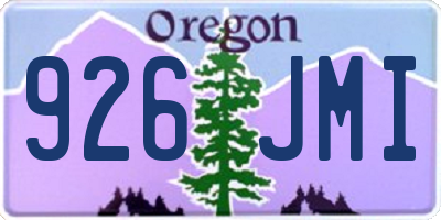 OR license plate 926JMI