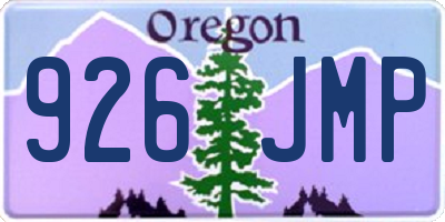 OR license plate 926JMP