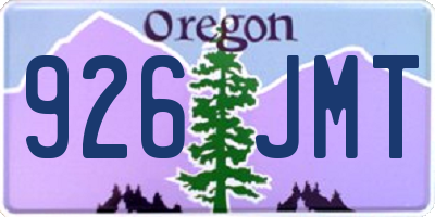 OR license plate 926JMT