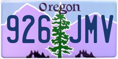 OR license plate 926JMV