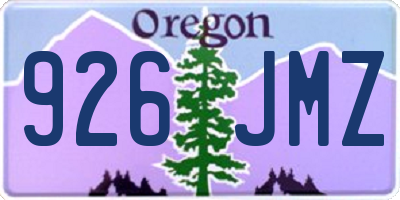 OR license plate 926JMZ