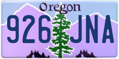 OR license plate 926JNA