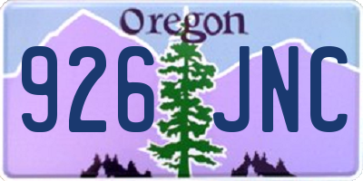 OR license plate 926JNC