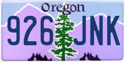 OR license plate 926JNK