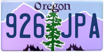 OR license plate 926JPA