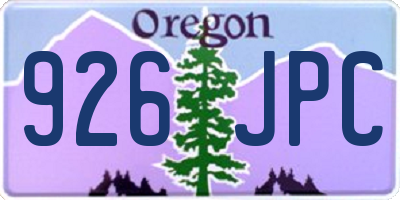 OR license plate 926JPC