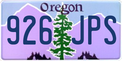 OR license plate 926JPS