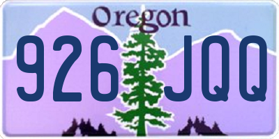OR license plate 926JQQ