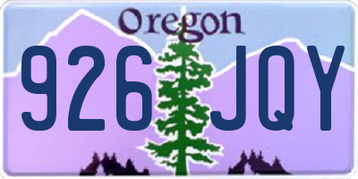OR license plate 926JQY
