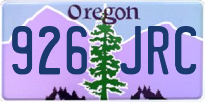 OR license plate 926JRC