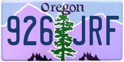 OR license plate 926JRF