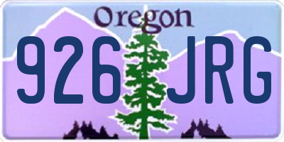 OR license plate 926JRG