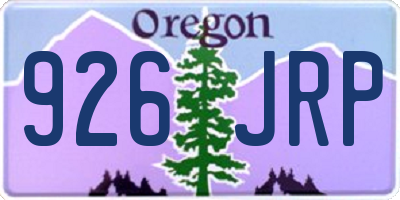 OR license plate 926JRP