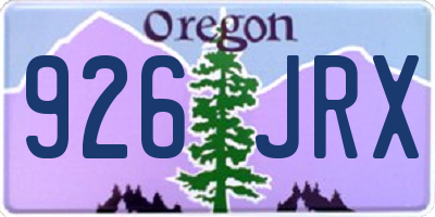 OR license plate 926JRX