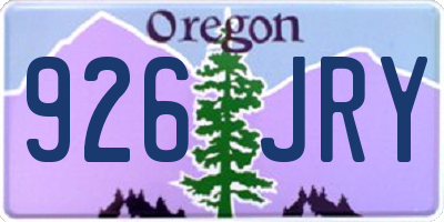 OR license plate 926JRY