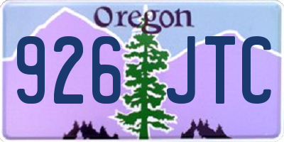 OR license plate 926JTC