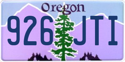 OR license plate 926JTI