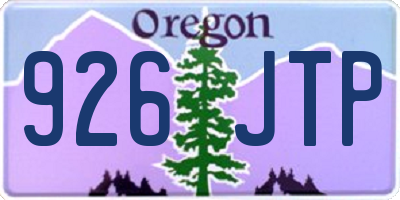 OR license plate 926JTP