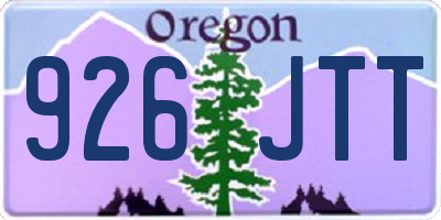OR license plate 926JTT