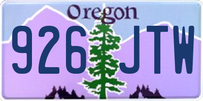 OR license plate 926JTW