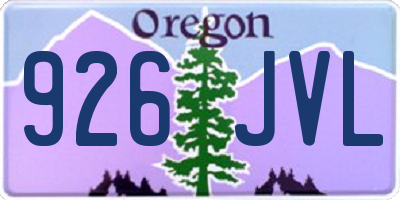 OR license plate 926JVL
