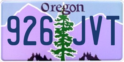 OR license plate 926JVT