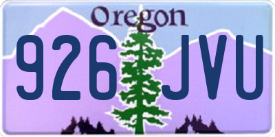 OR license plate 926JVU