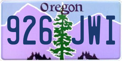 OR license plate 926JWI